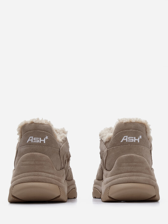 Женские зимние кроссовки ash addict bis fur бежевые | 3ah.ah147019.s купить в официальном магазине AshRussia.ru